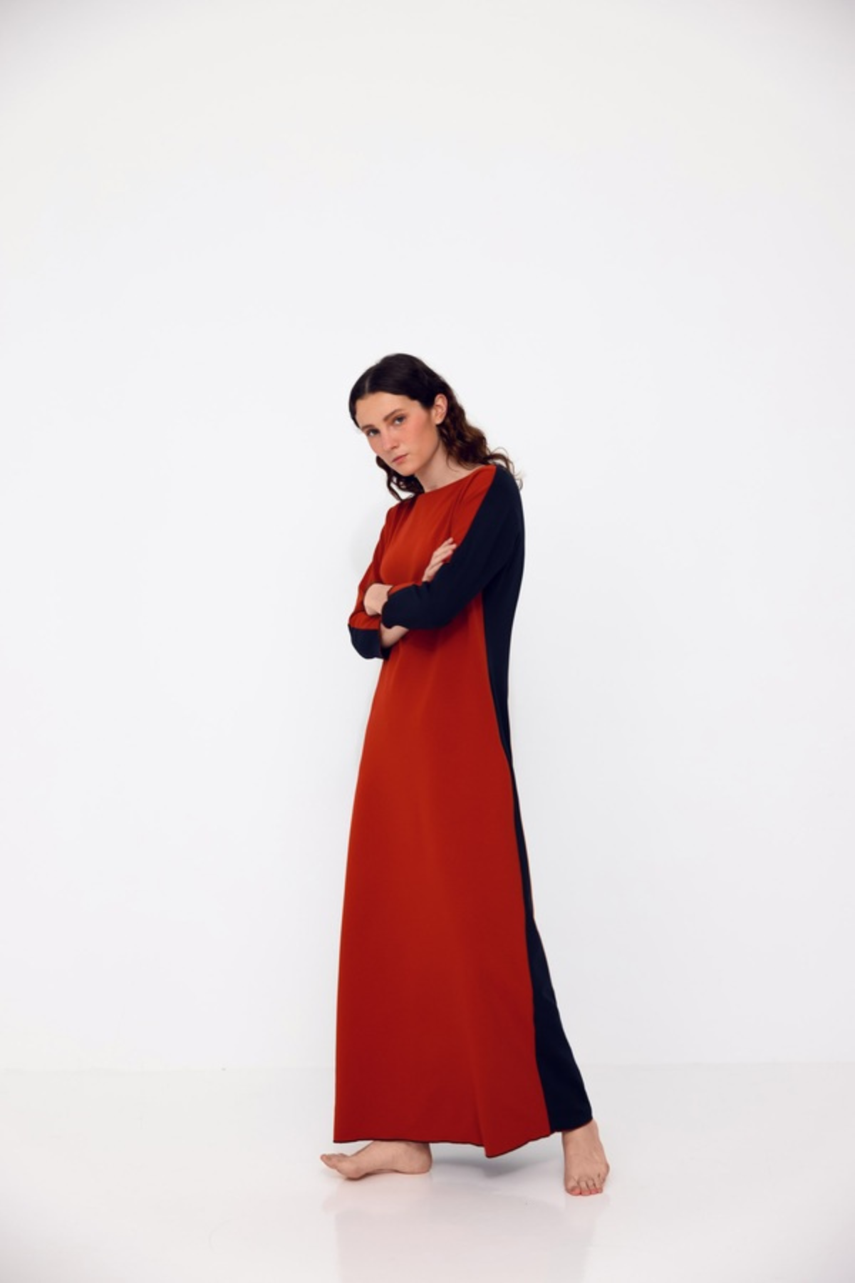 VESTIDO | BICOLOR | NARANJA & MARINO