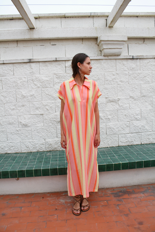 KAFTAN | PINK & YELLOW